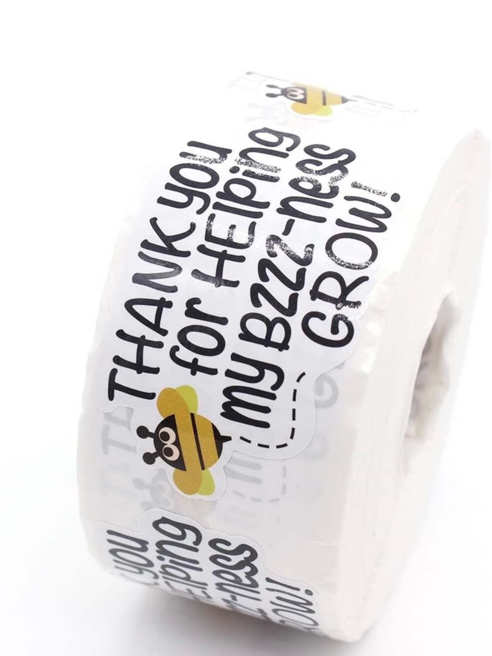 100 “Thank you for helping my bzzz-ness grow!” Stickers